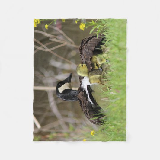 Kanada-Gansfamilie Fleecedecke (Vorderseite)