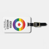 Kanada-Gay Pride Gepäckanhänger (Vorderseite horizontal)
