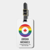 Kanada-Gay Pride Gepäckanhänger (Vorderseite vertikal)