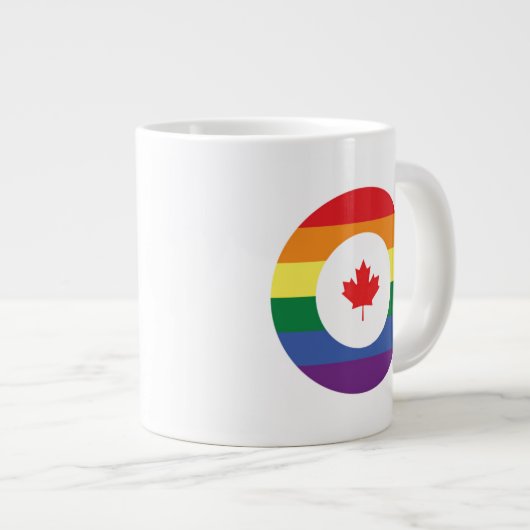 Kanada-Gay Pride Jumbo-Tasse (Vorderseite Rechts)