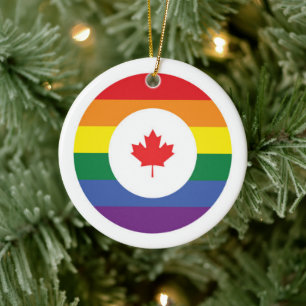 Kanada-Gay Pride Keramik Ornament