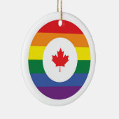 Kanada-Gay Pride Keramik Ornament (Rechts)