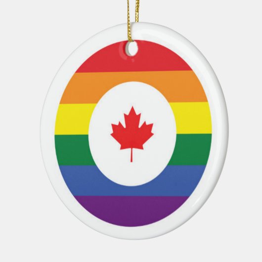 Kanada-Gay Pride Keramik Ornament (Links)