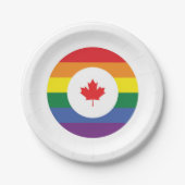 Kanada-Gay Pride Pappteller (Vorderseite)