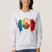 Kanada Gay Pride Regenbogenflagge Ahornblättriger  Sweatshirt (Vorderseite)