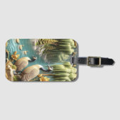 Kanada Geese inmitten der weinenden Willows 16x20 Gepäckanhänger (Vorderseite (Horizontal))