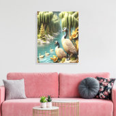 Kanada Geese inmitten der weinenden Willows 16x20 Leinwanddruck (Insitu (Wohnzimmer))