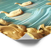 Kanada Geese inmitten der weinenden Willows 16x20 Poster (Ecke)