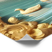 Kanada Geese inmitten der weinenden Willows 24x18 Poster (Ecke)