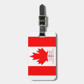 Kanada Gepäckanhänger (Vorderseite vertikal)