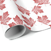 Kanada-Geschenkpapier Kanada Ahornblatt Papier Geschenkpapier (Rolleneckpunkt)