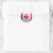Kanada-Glossy-Circle-Flag Runder Aufkleber (Tasche)