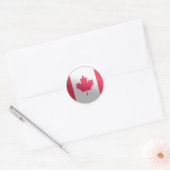 Kanada-Glossy-Circle-Flag Runder Aufkleber (Umschlag)
