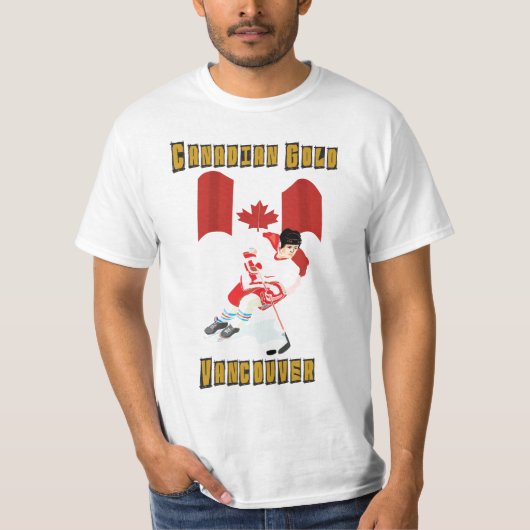 Kanada-Gold - das olympische Hockey der Männer T-Shirt (Vorderseite)