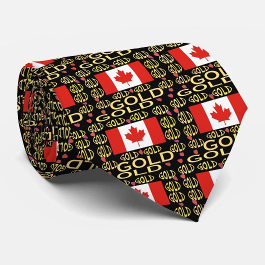 KANADA-GOLD! KRAWATTE (Gerollt)