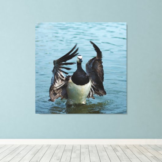 Kanada Goose Branta Canadensis Leinwanddruck (Insitu (Holzboden))