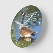Kanada Goose Confucius Knowledge Quote Runde Wanduhr (Winkel)