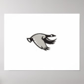 Kanada Goose Flying Retro Poster (Vorne)
