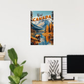 Kanada Grizzlybär-Reiseposter Poster (Heimbüro)