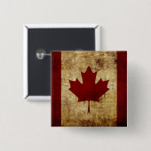 Kanada / grunged Flagge Button (Vorne & Hinten)