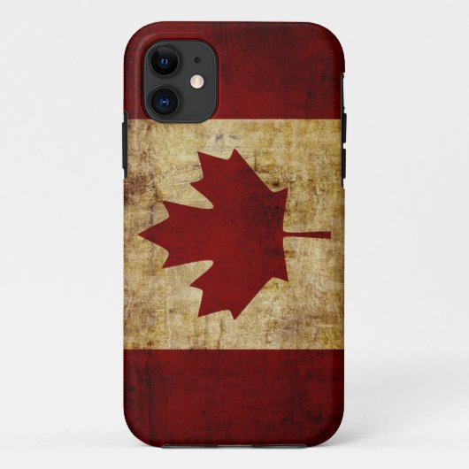 Kanada/grunged Flagge Case-Mate iPhone Hülle (Rückseite)