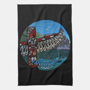 Kanada Handtuch Eingeborener Totempfahl Vancouver