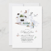 Kanada Hochzeit in Urlaubsort Probe Dinner Einladung (Vorderseite)