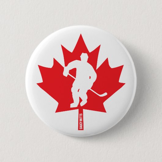 Kanada-Hockey-Ahornblatt-Spieler-Aufflackern Button (Vorderseite)