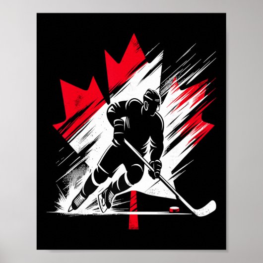 Kanada Hockey-Flagge Poster (Vorne)