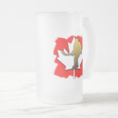 Kanada-Hockey-Gold Mattglas Bierglas (VorderseiteRechts)