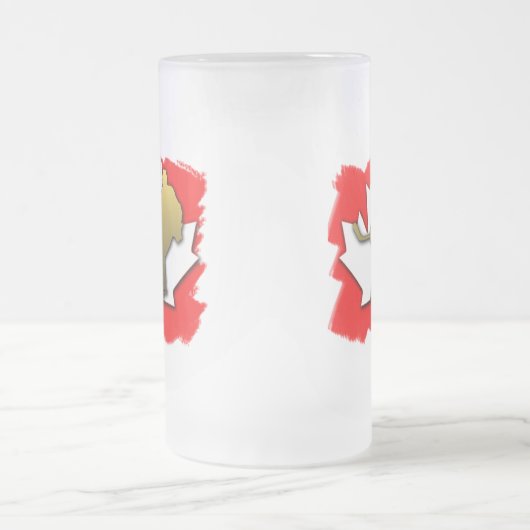 Kanada-Hockey-Gold Mattglas Bierglas (Mittel)