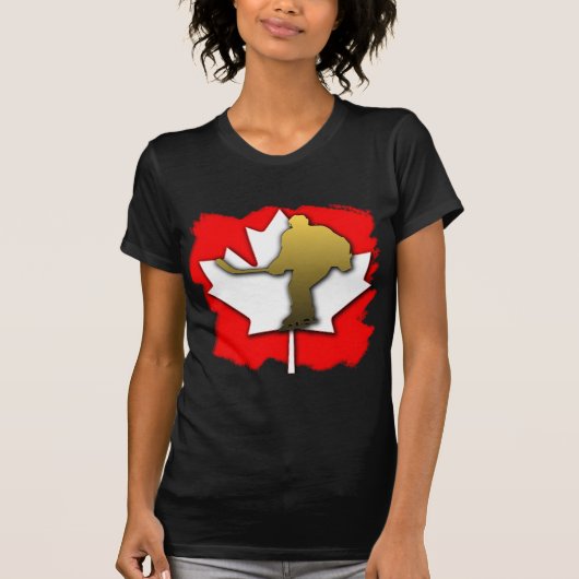 Kanada-Hockey-Gold T-Shirt (Vorderseite)