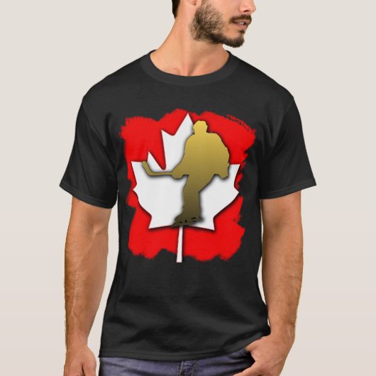Kanada-Hockey-Gold T-Shirt (Vorderseite)