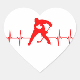 Kanada Hockey Herz-Aufkleber