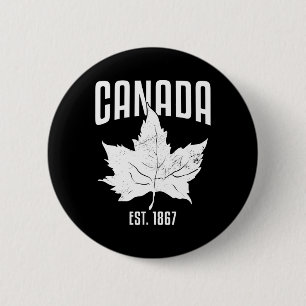 Kanada Hockey Ost 1867 Flagge Patriotische Frauen  Button
