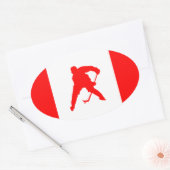 Kanada Hockey Ovaler Aufkleber (Umschlag)