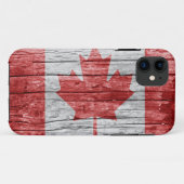 Kanada Holzflagge Case-Mate iPhone Hülle (Rückseite (Horizontal))
