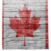 Kanada Holzflagge Duschvorhang (Vorderseite)