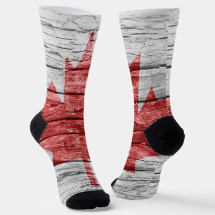 Kanada Holzflagge Socken