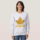 Kanada Hoodies Women's Gold Maple Leaf Hoodie (Vorne ganz)