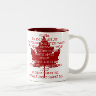 Kanada Hymne Pokal Souvenir Kaffeetasse Kanada Bec