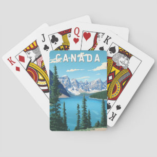 Kanada Illustration Reise Kunst Vintage Spielkarten