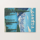 Kanada Illustration Travel Art Vintag Puzzle (Horizontal)