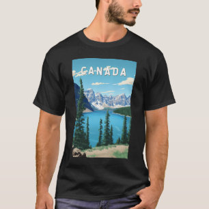 Kanada Illustration Travel Art Vintag T-Shirt