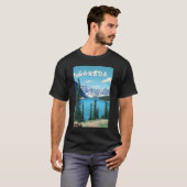 Kanada Illustration Travel Art Vintag T-Shirt (Vorne ganz)