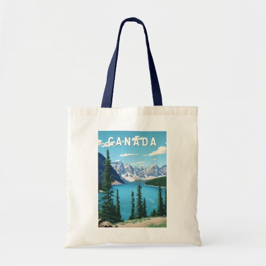 Kanada Illustration Travel Art Vintag Tragetasche (Vorne)