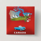 Kanada illustrierter Reisedruck. Button (Vorderseite)