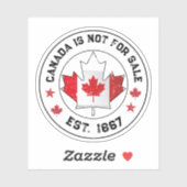 Kanada ist nicht zum Verkauf Est 1867 kanadische F Aufkleber (Blatt)