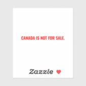 Kanada ist nicht zum Verkauf von minimalistischer  Aufkleber (Blatt)