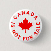 Kanada ist nicht zum Verkauf von Typografie aus ro Button (Vorderseite)
